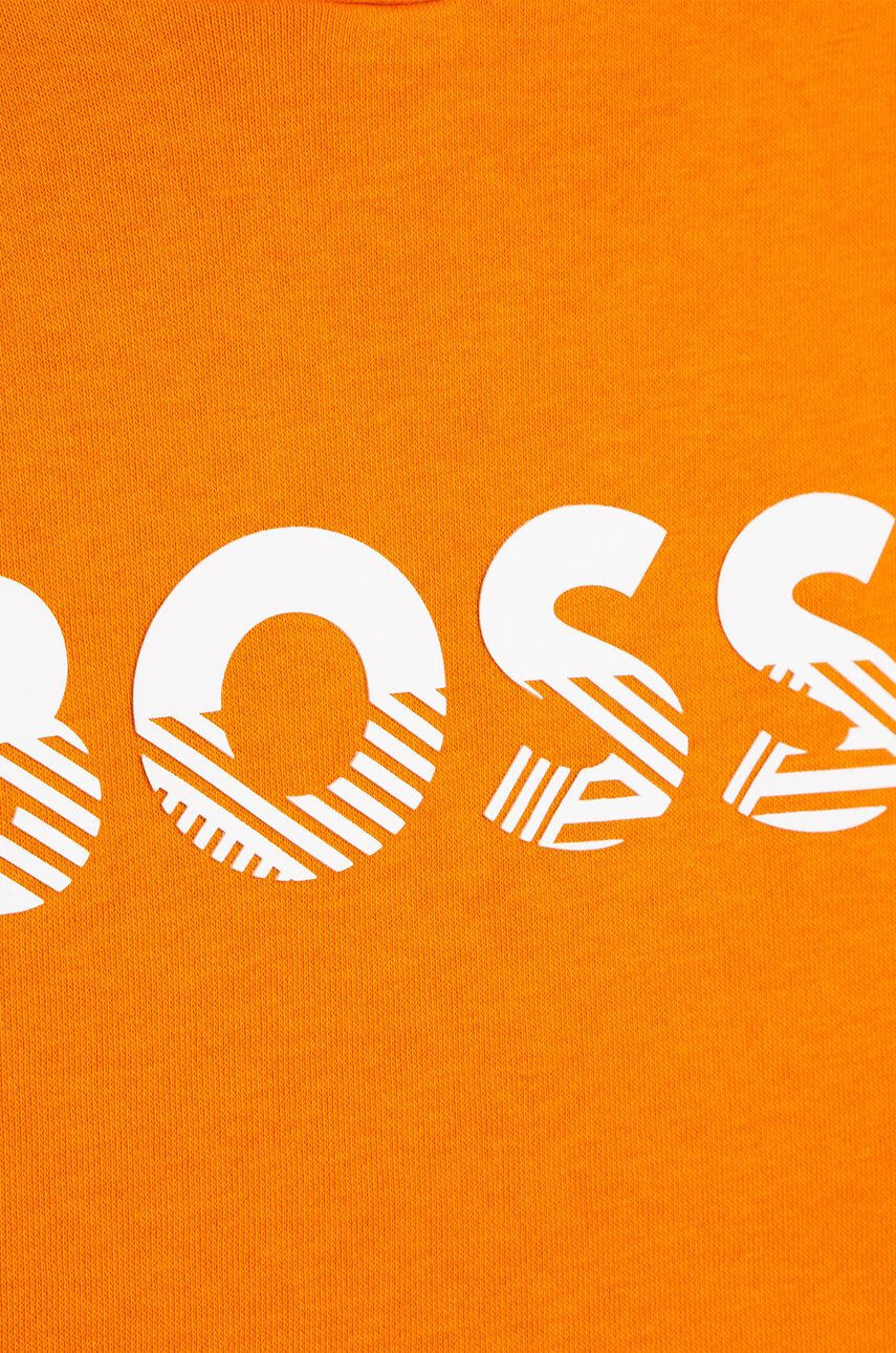 Boss bluza copii culoarea portocaliu cu imprimeu - Pled.ro