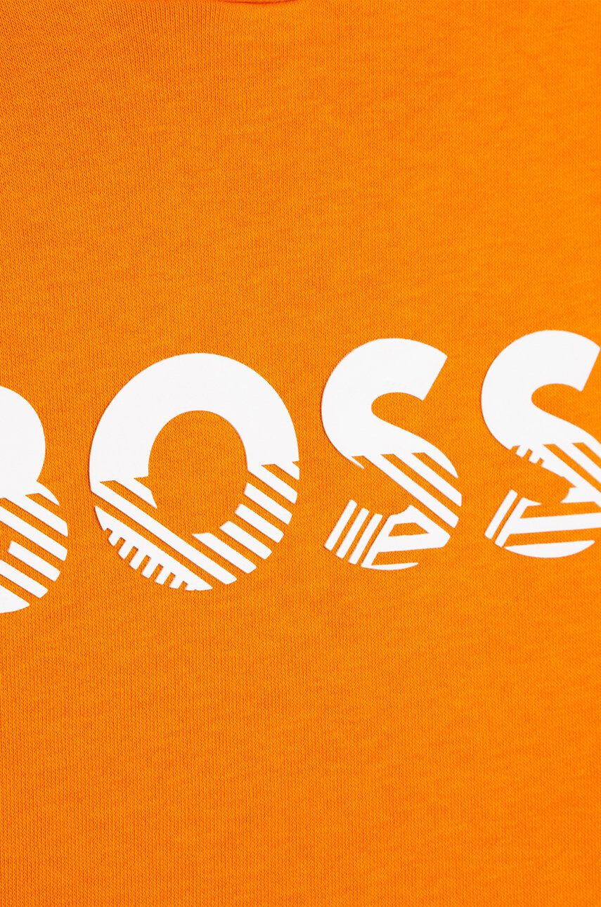 Boss bluza copii culoarea portocaliu cu imprimeu - Pled.ro