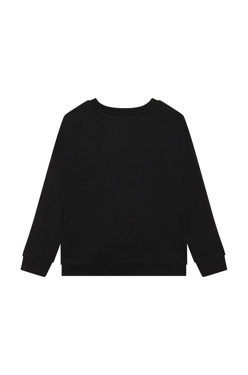 Boss bluza copii culoarea negru cu imprimeu - Pled.ro