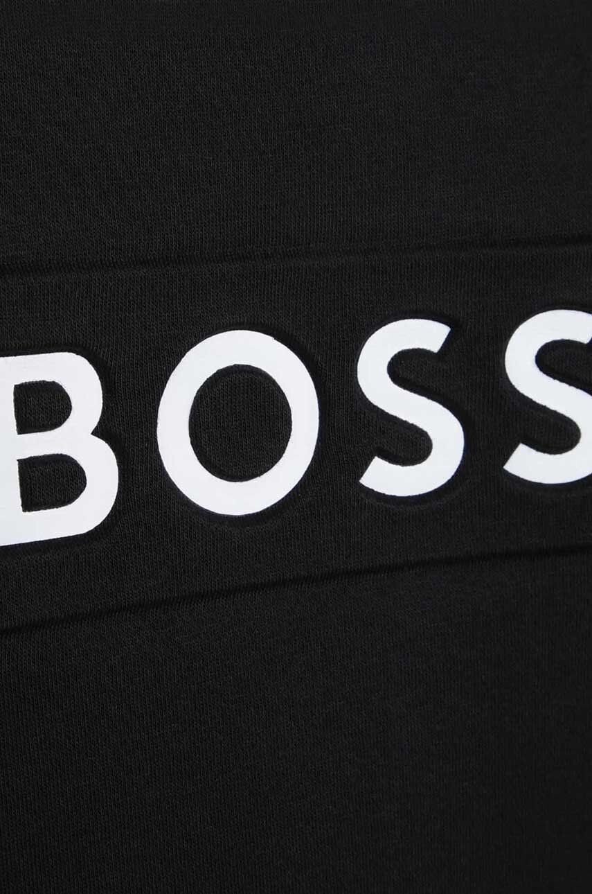 Boss bluza copii culoarea negru cu imprimeu - Pled.ro