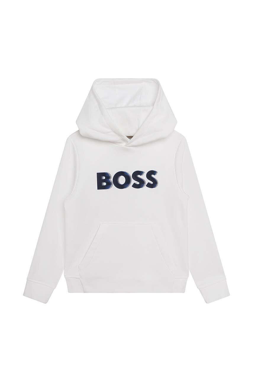 Boss bluza copii culoarea albastru marin cu imprimeu - Pled.ro