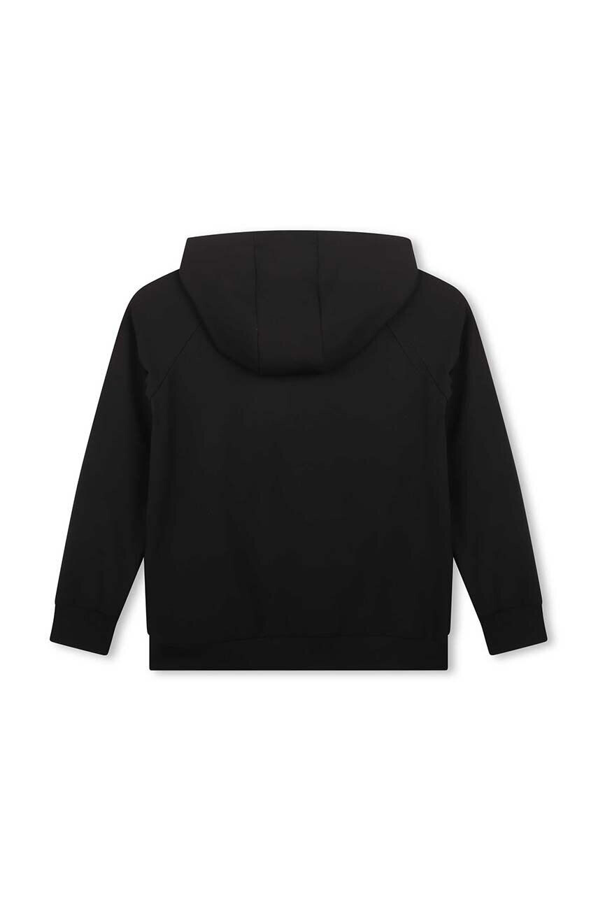 Boss bluza copii culoarea negru cu imprimeu - Pled.ro