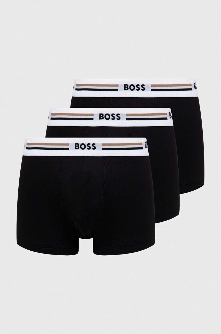 Boss boxeri 3-pack barbati culoarea negru - Pled.ro