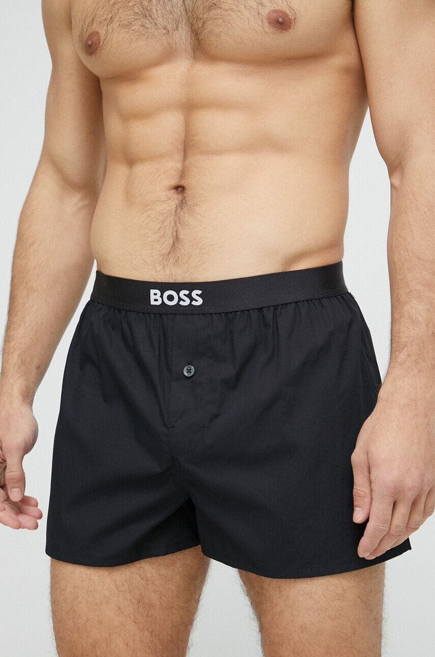 Boss boxeri de bumbac 2-pack culoarea alb - Pled.ro