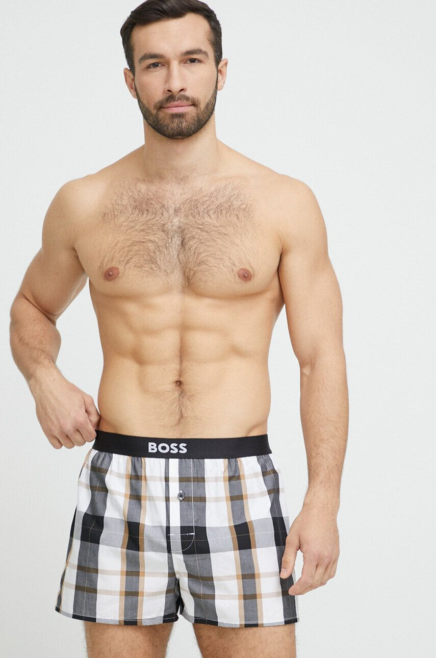 Boss boxeri de bumbac 2-pack culoarea alb - Pled.ro