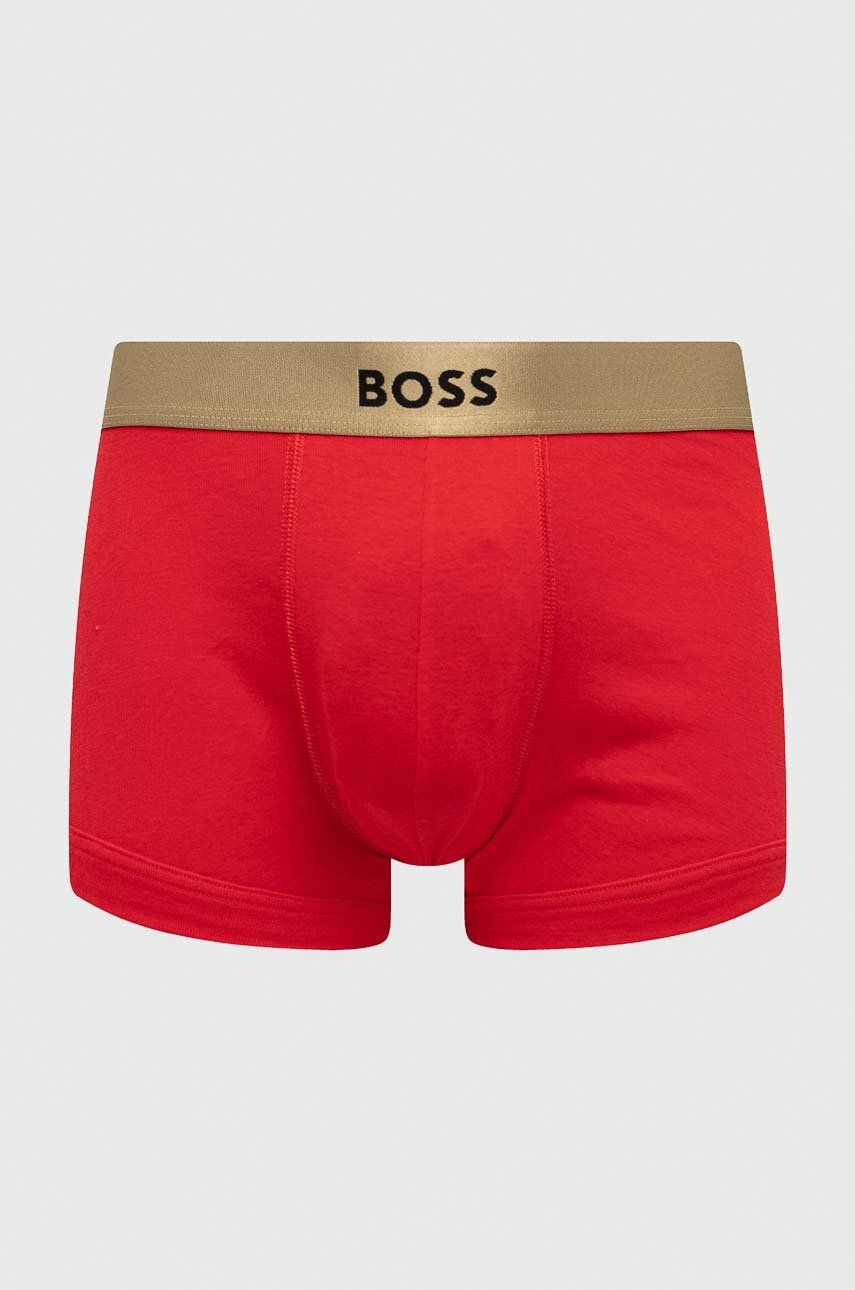 Boss boxeri de bumbac 2-pack culoarea rosu - Pled.ro