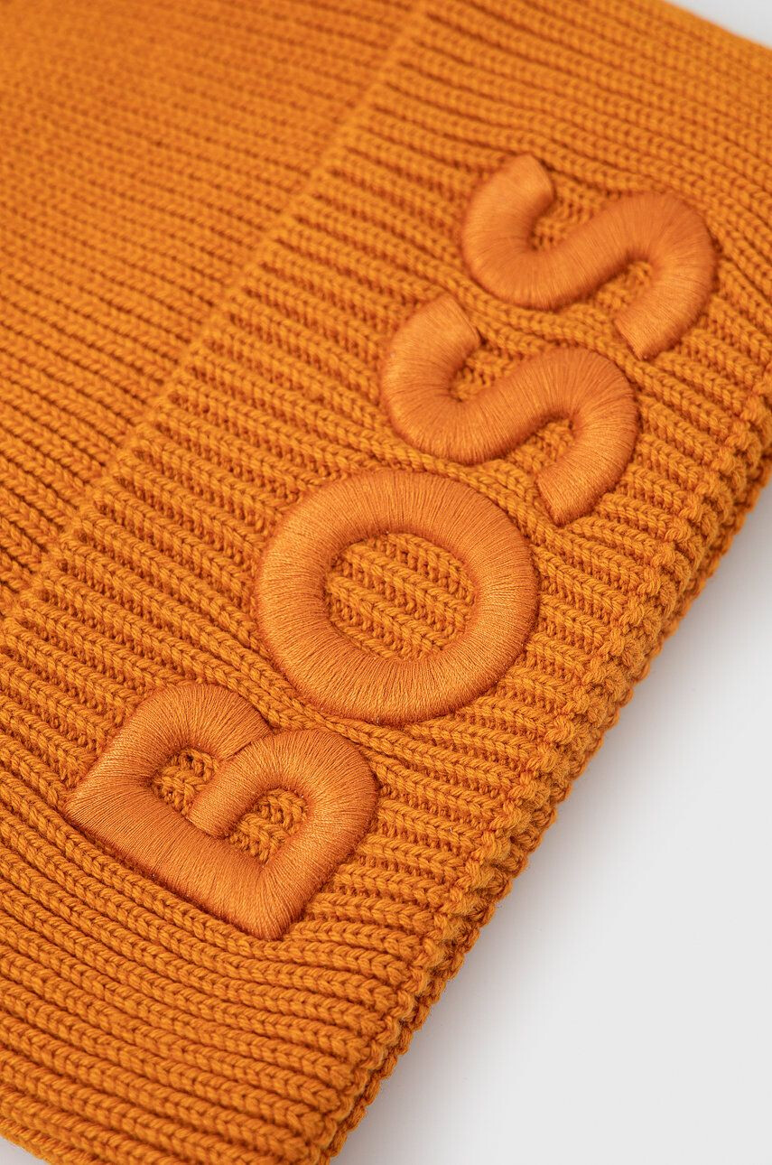 Boss Orange BOSS caciula din amestec de lana Boss Casual culoarea portocaliu din tricot gros - Pled.ro