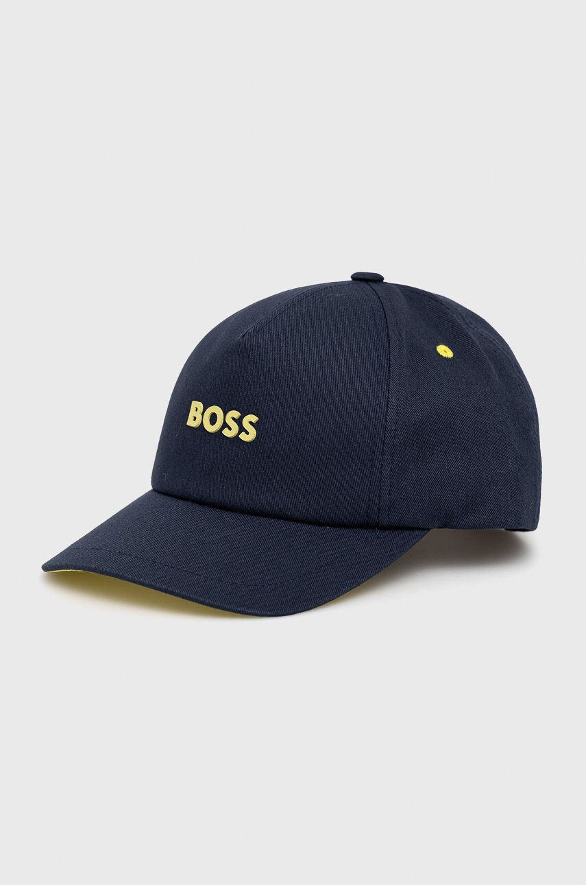 Boss Orange BOSS șapcă din bumbac Boss Casual culoarea albastru marin cu imprimeu - Pled.ro