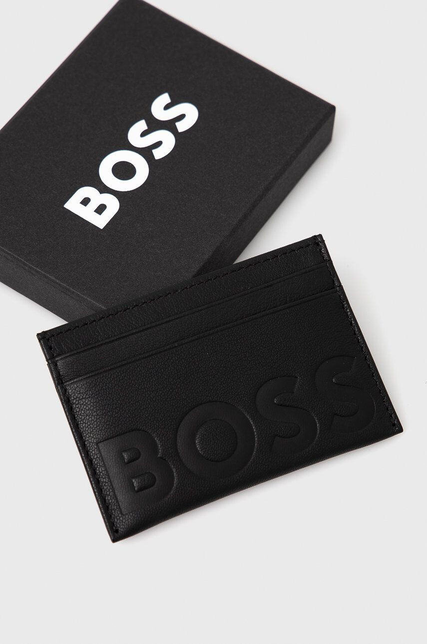 Boss carcasa din piele barbati culoarea negru - Pled.ro