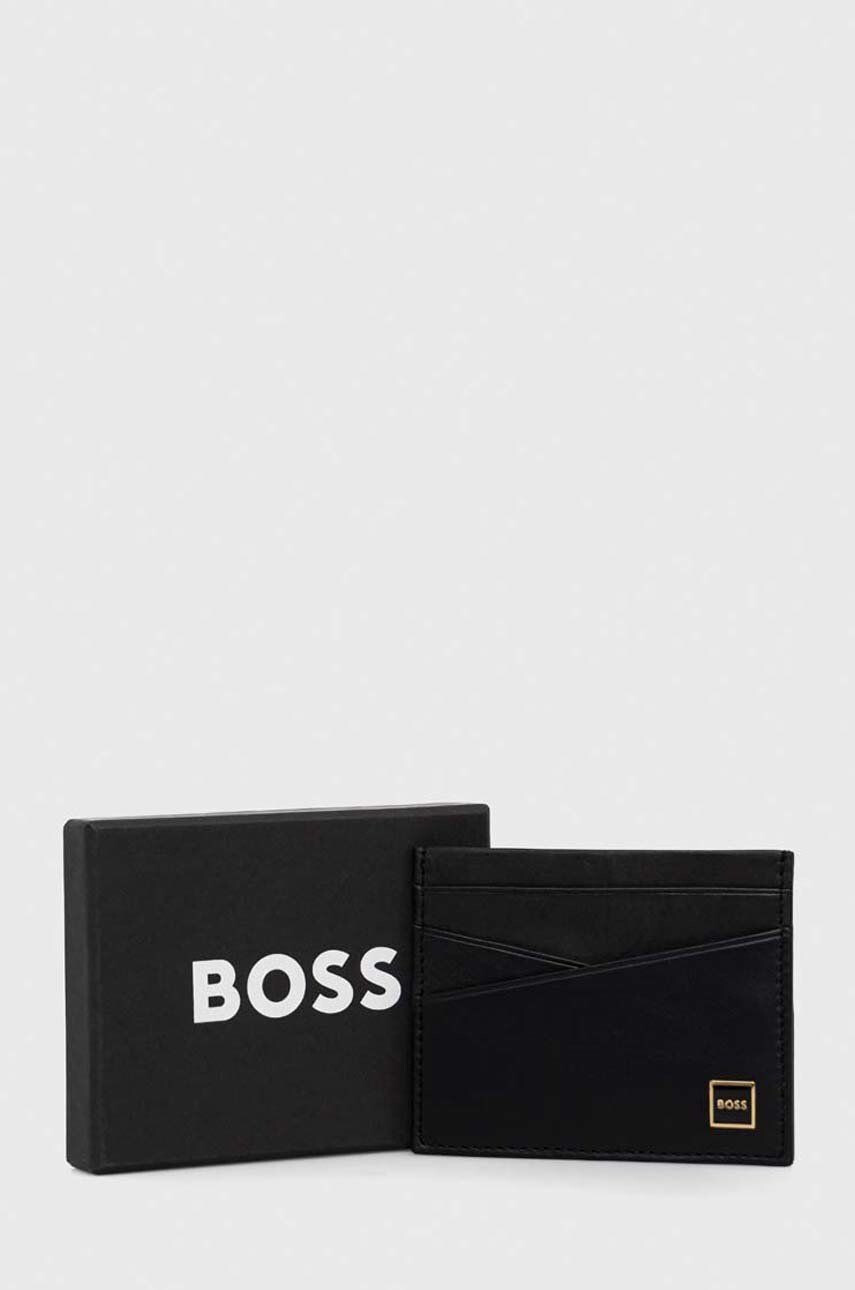 Boss carcasa din piele barbati culoarea negru - Pled.ro