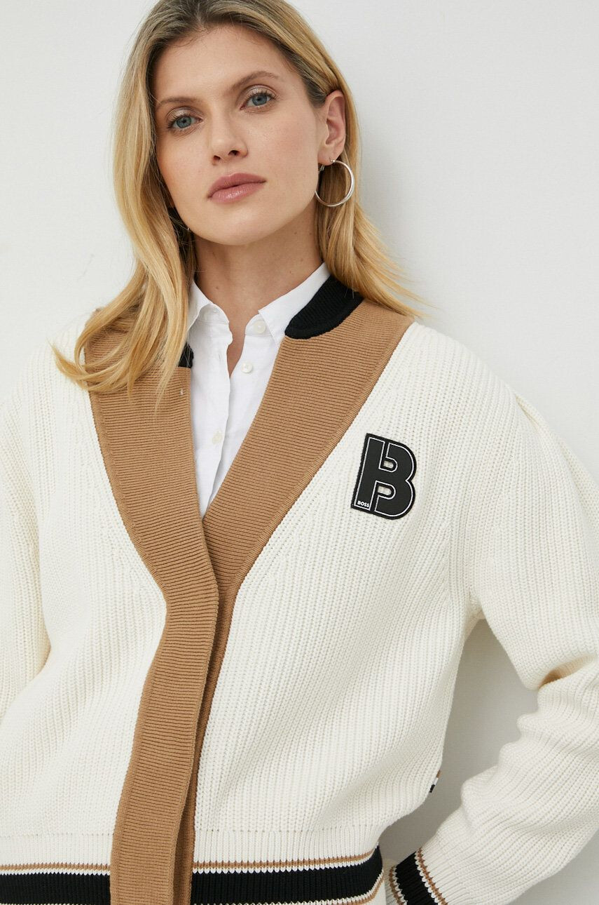 Boss cardigan din bumbac - Pled.ro