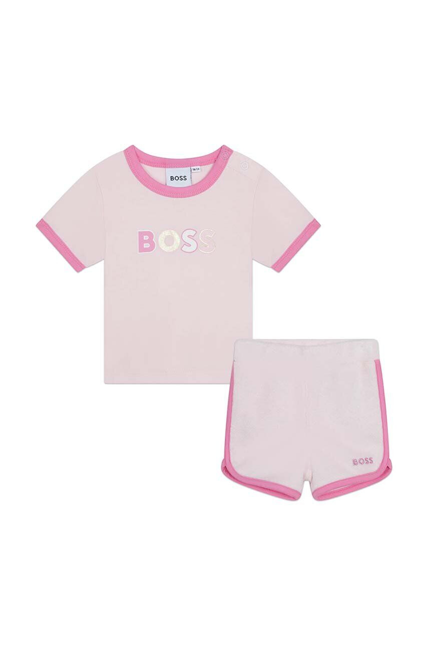 Boss compleu bebe culoarea roz - Pled.ro