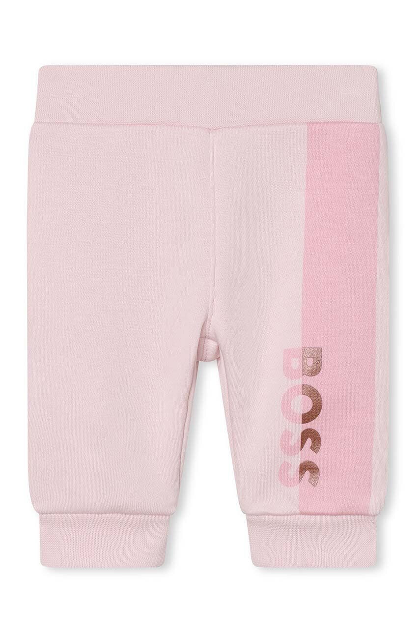 Boss compleu bebe 3-pack culoarea roz - Pled.ro