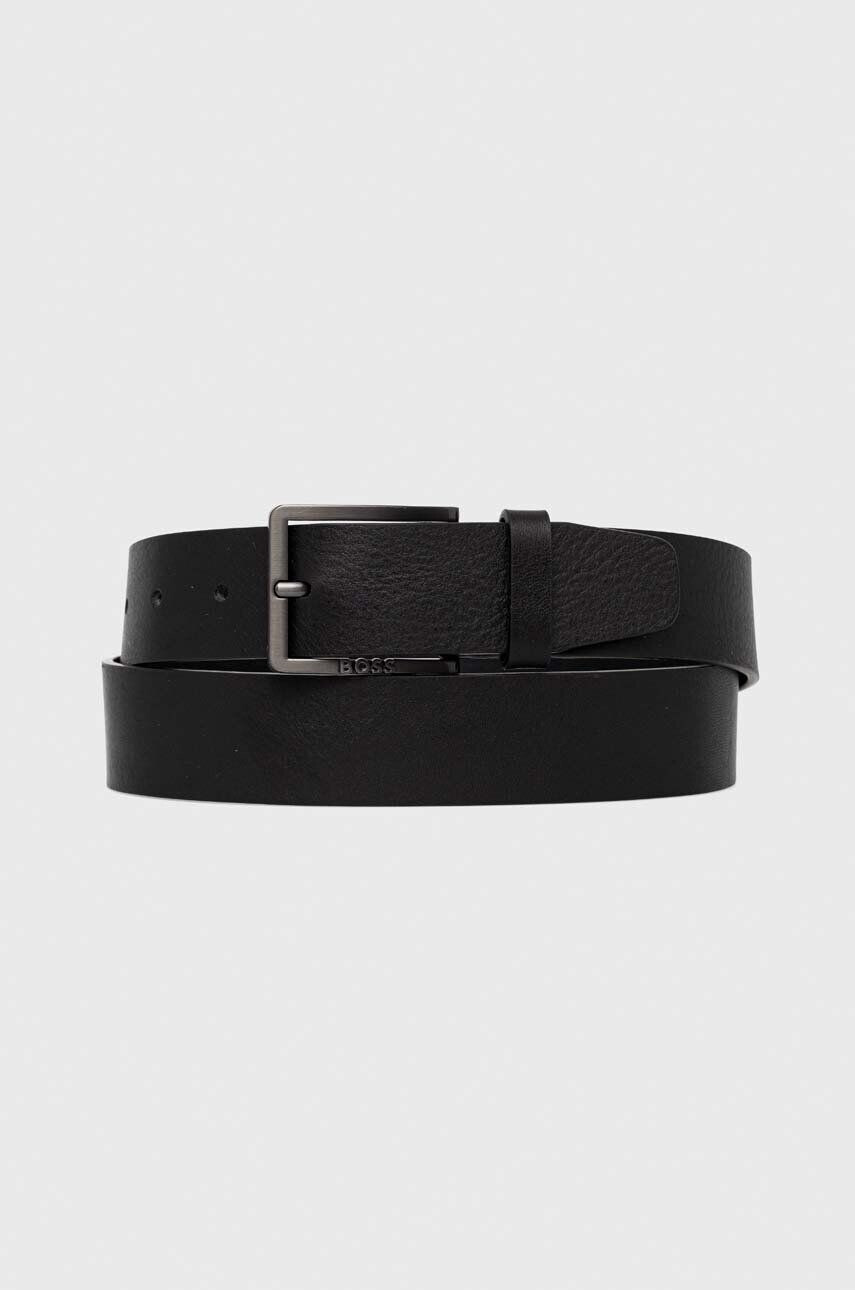 Boss curea de piele barbati culoarea negru - Pled.ro