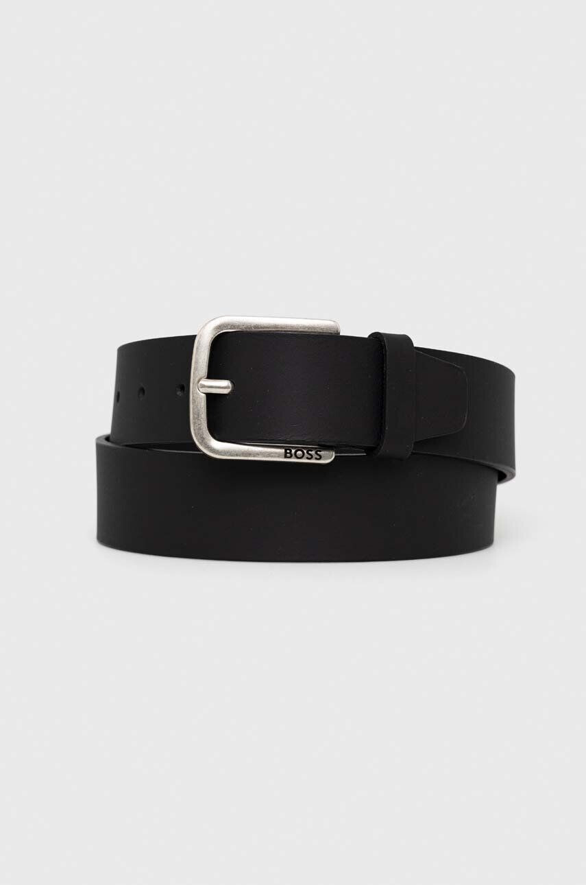 Boss curea de piele barbati culoarea negru - Pled.ro