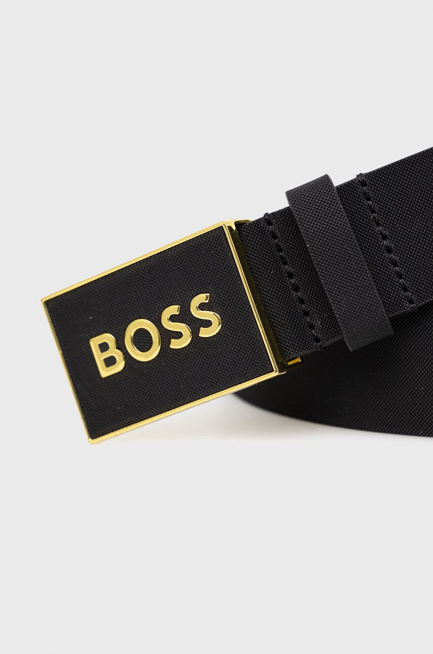 Boss curea de piele barbati culoarea negru - Pled.ro