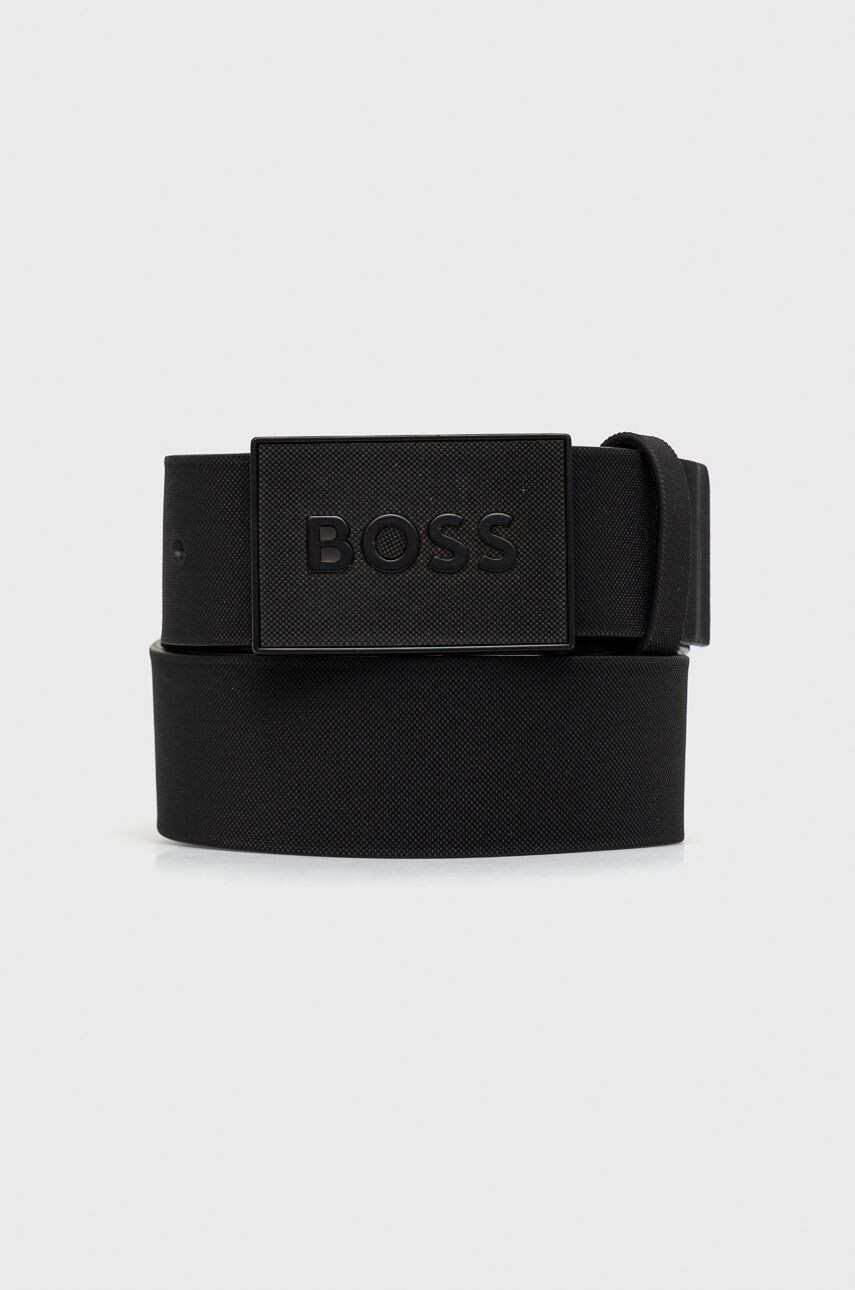 Boss curea de piele barbati culoarea negru - Pled.ro