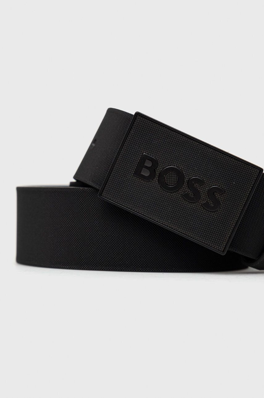 Boss curea de piele barbati culoarea negru - Pled.ro