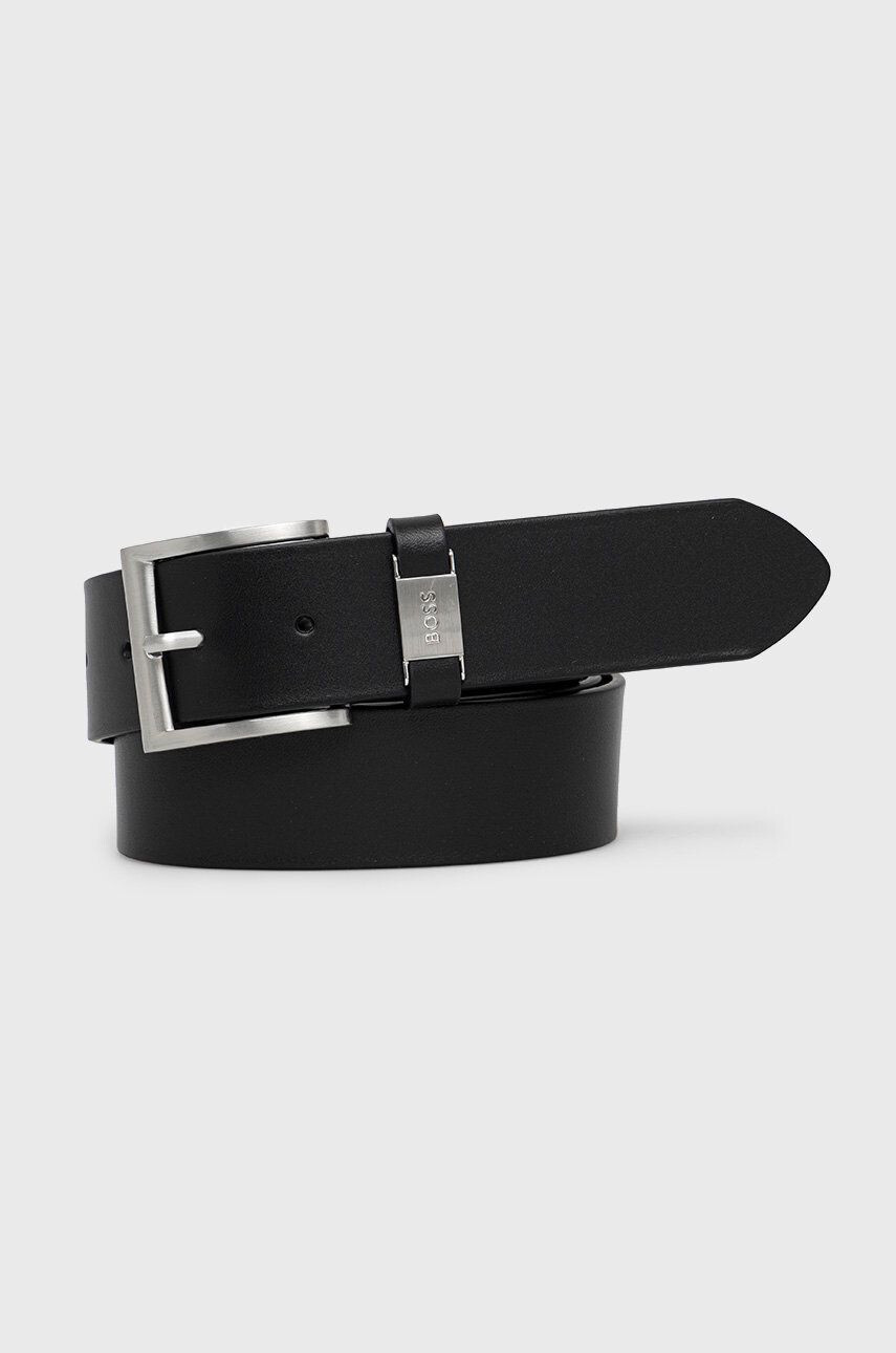 Boss curea de piele barbati culoarea negru - Pled.ro