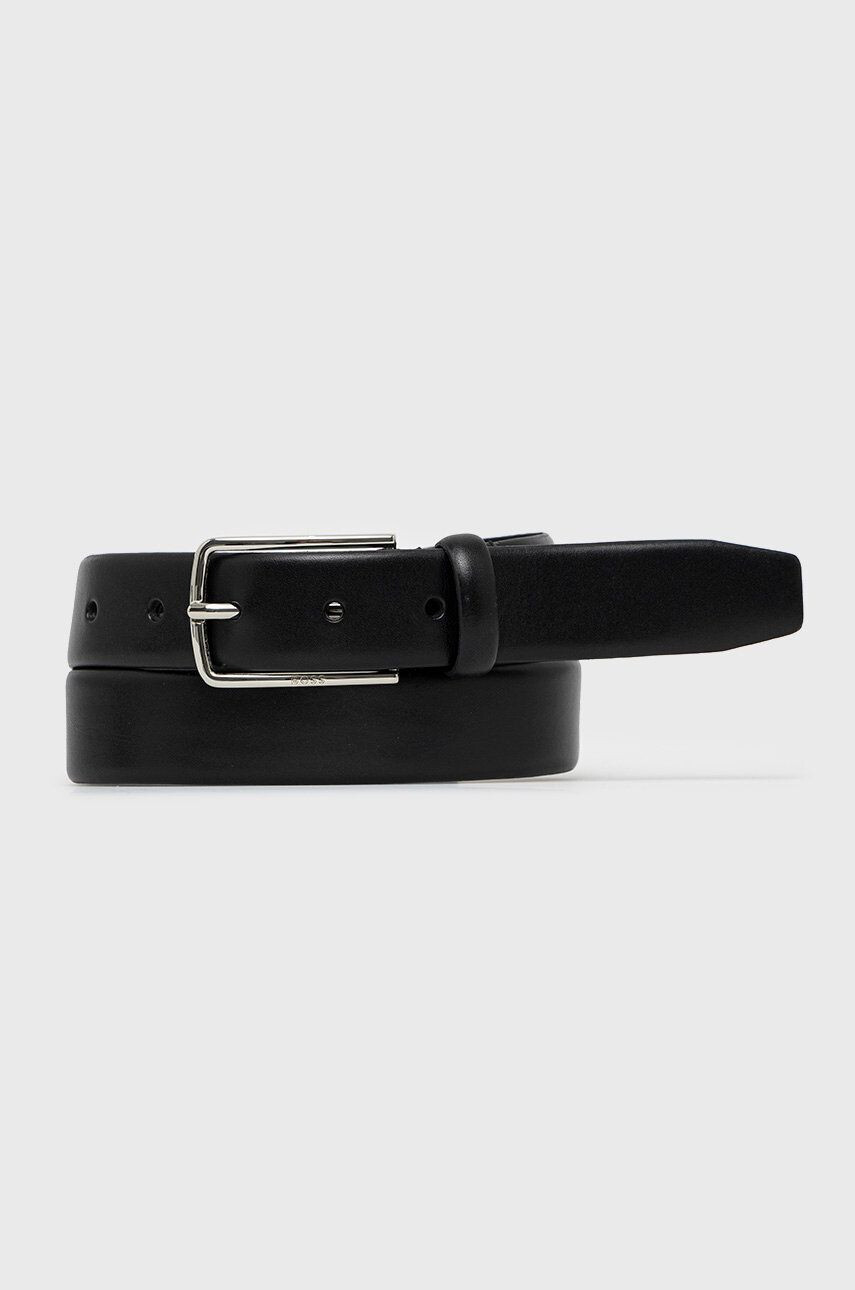 Boss curea de piele barbati culoarea negru - Pled.ro