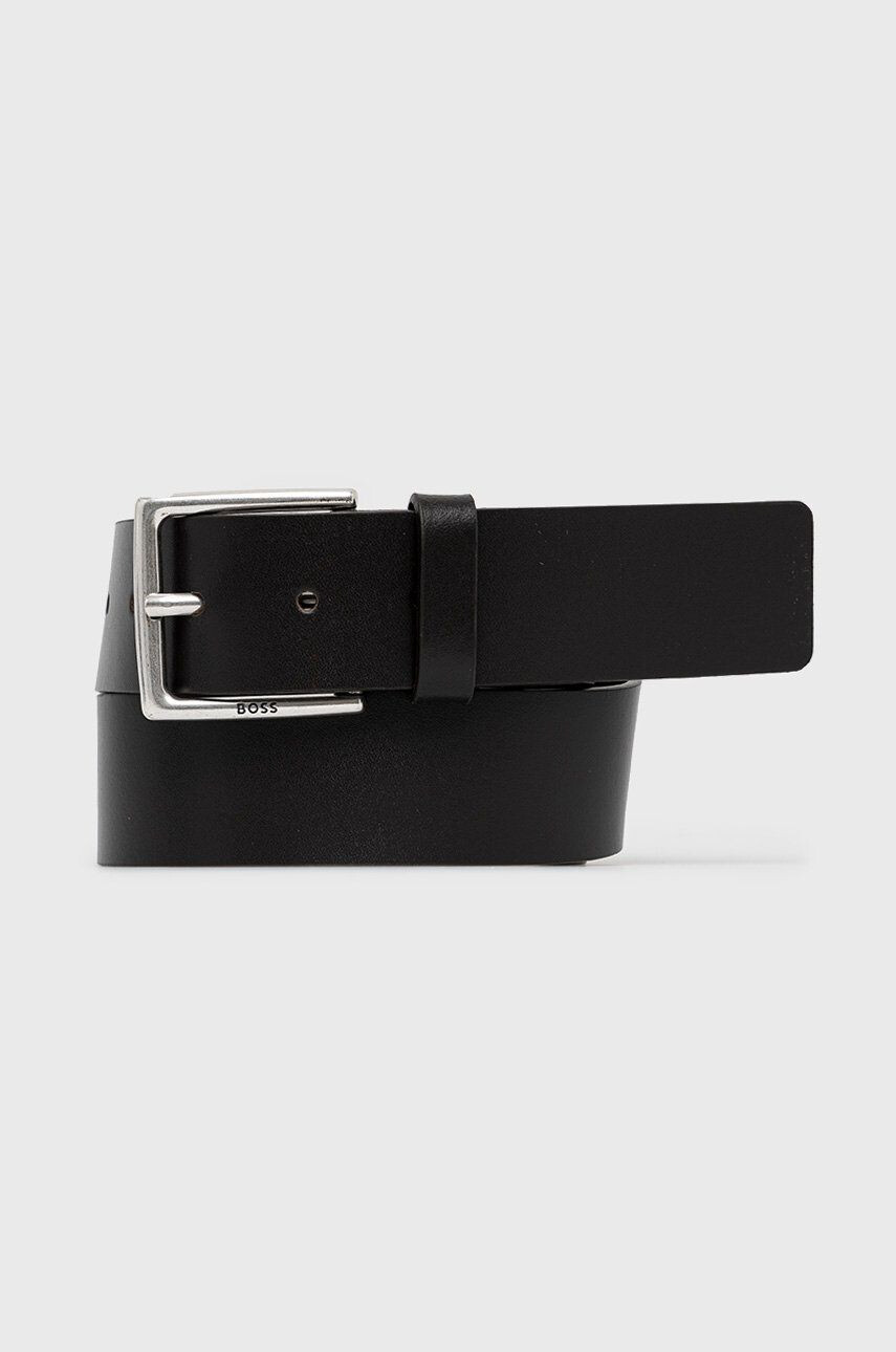 Boss curea de piele barbati culoarea negru - Pled.ro