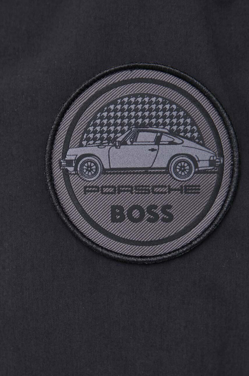 Boss geaca bomber x Porsche barbati culoarea negru de tranzitie - Pled.ro