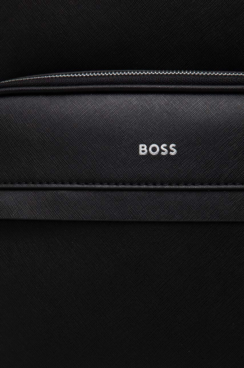 Boss ghiozdan de piele barbati culoarea negru mare neted - Pled.ro