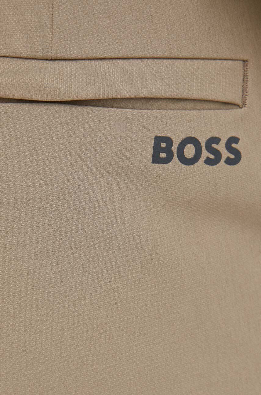 Boss Green pantaloni barbati culoarea bej drept - Pled.ro