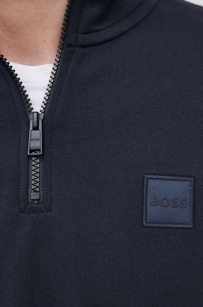 Boss Orange BOSS hanorac de bumbac Boss Casual barbati culoarea albastru marin neted - Pled.ro