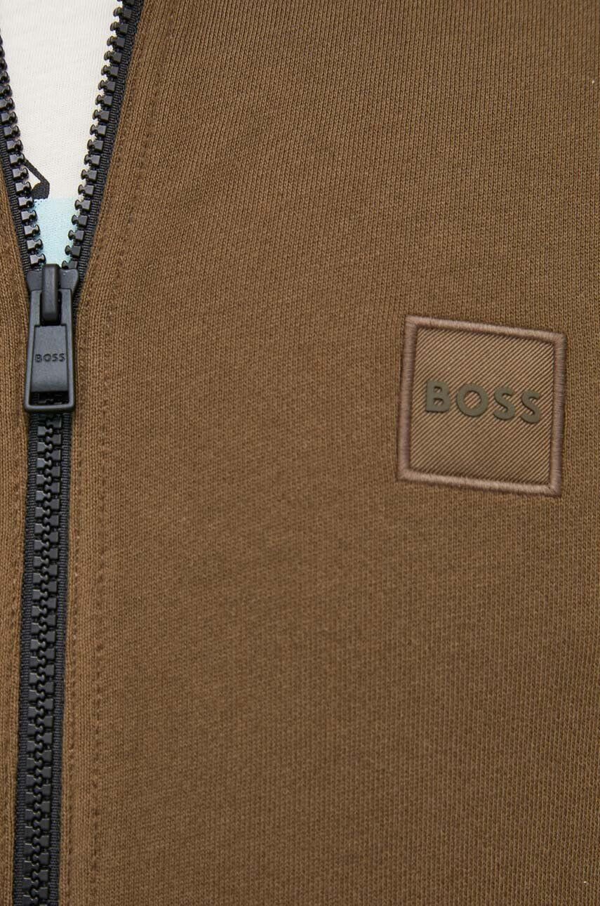 Boss Orange BOSS hanorac de bumbac BOSS CASUAL barbati culoarea gri neted - Pled.ro