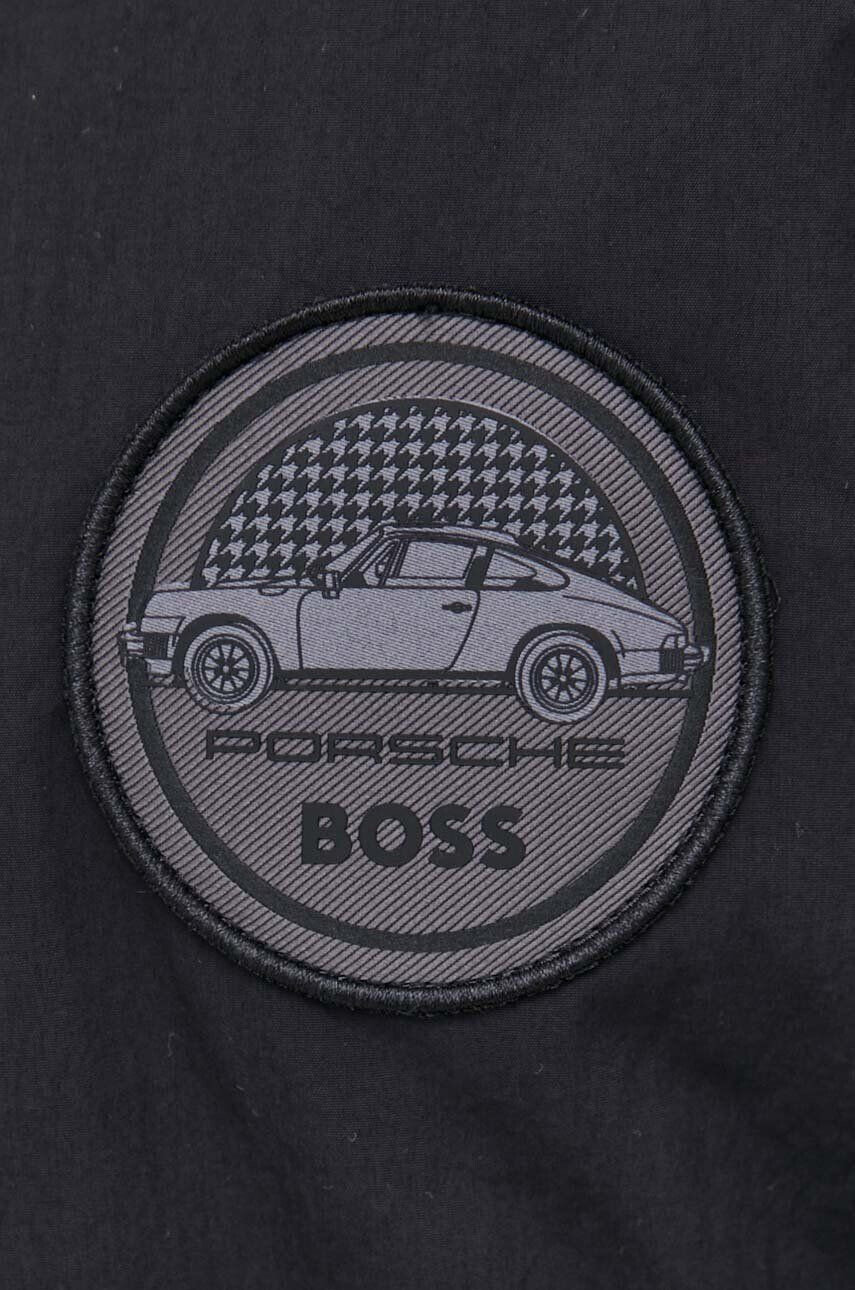 Boss jacheta bomber din amestec de lana x Porsche culoarea negru de tranzitie - Pled.ro