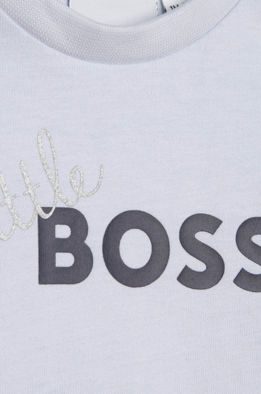 Boss longsleeve din bumbac pentru copii cu imprimeu - Pled.ro