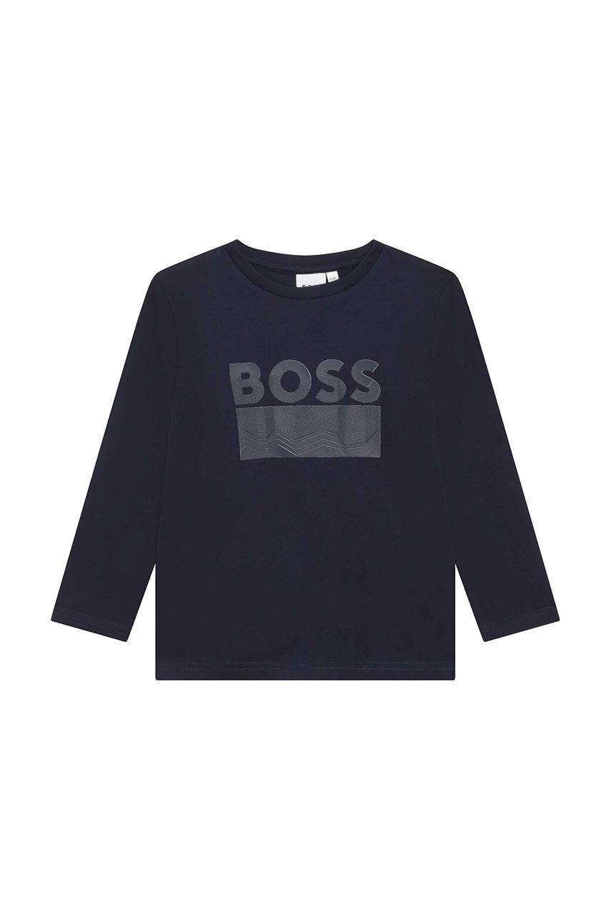 Boss longsleeve din bumbac pentru copii - Pled.ro