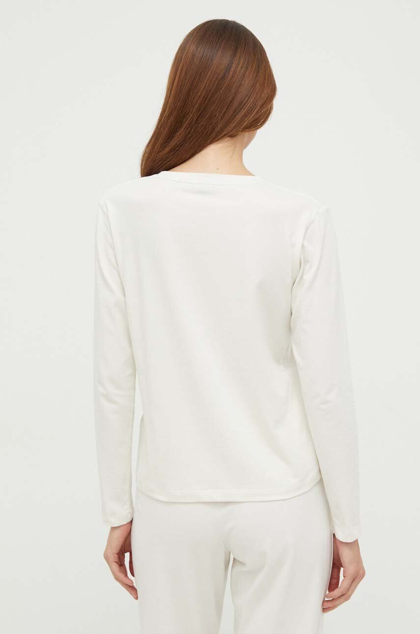 Boss longsleeve lounge culoarea bej - Pled.ro