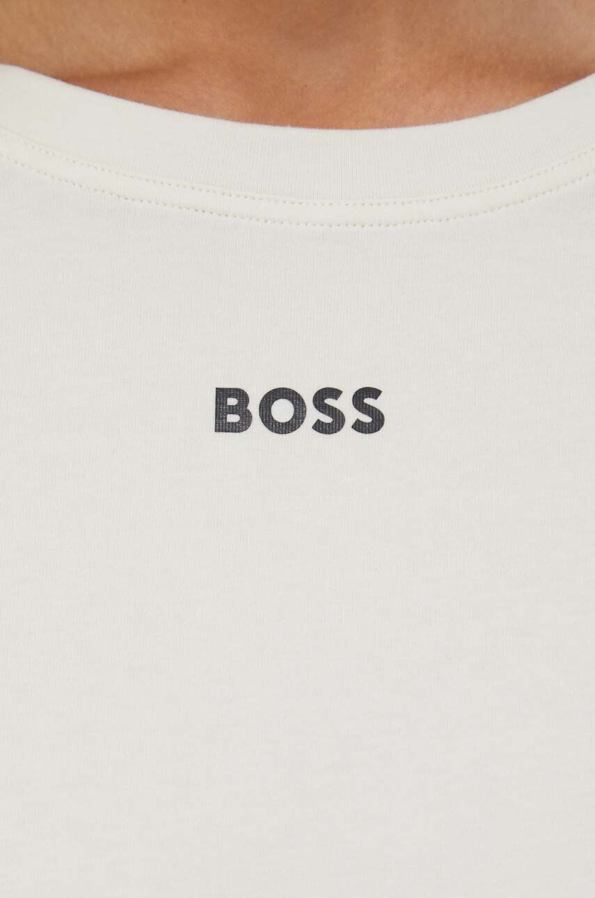 Boss longsleeve lounge culoarea bej - Pled.ro