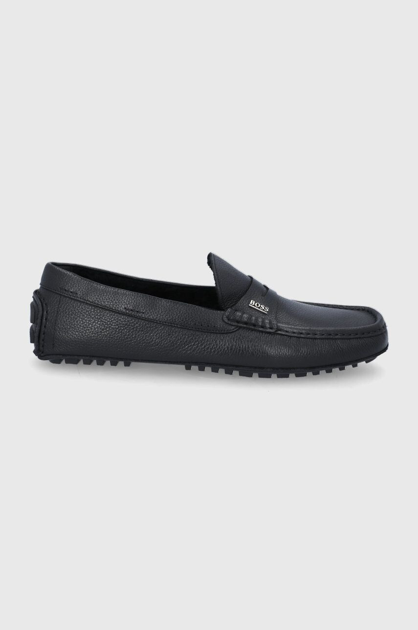 Boss mocasini de piele Lisbon barbati culoarea negru 50470998 - Pled.ro