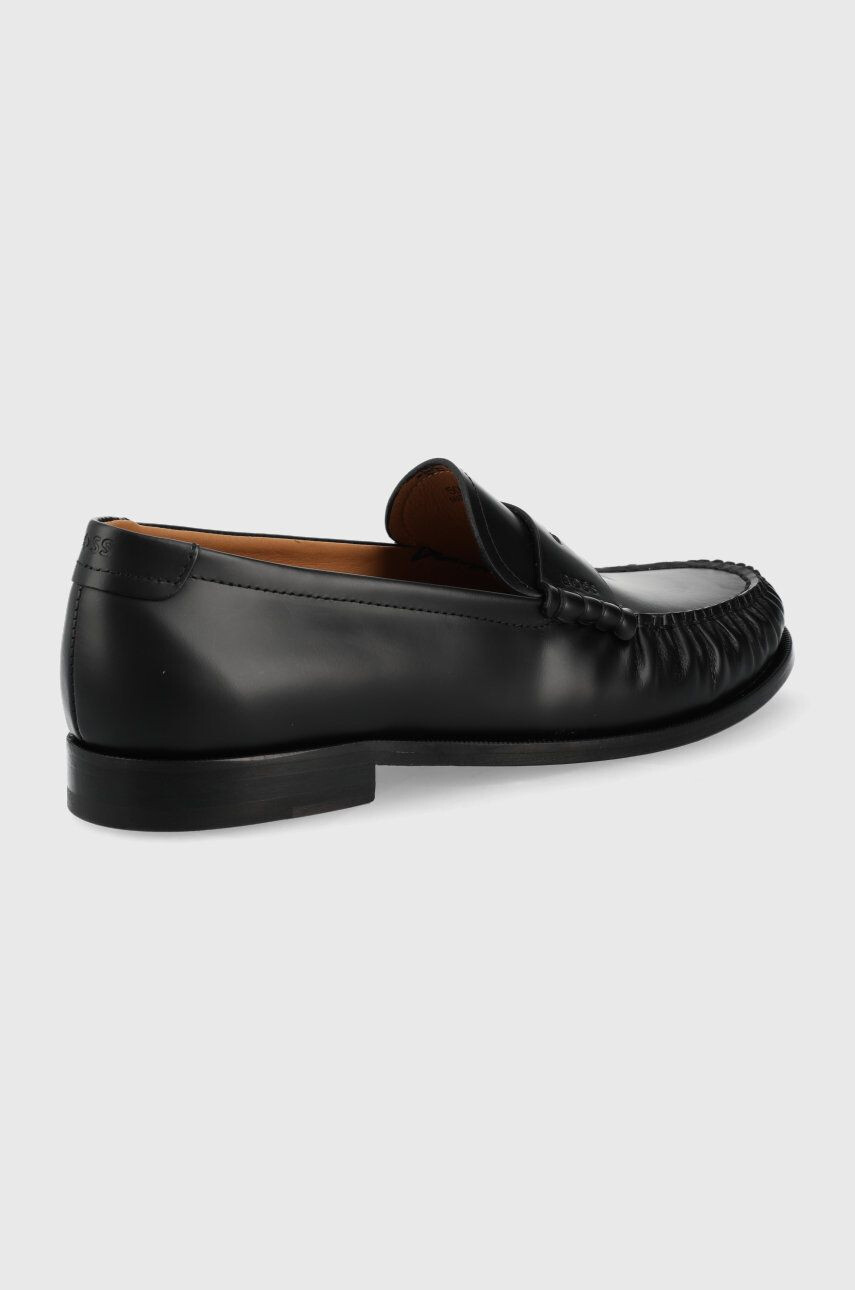 Boss mocasini de piele barbati culoarea negru - Pled.ro