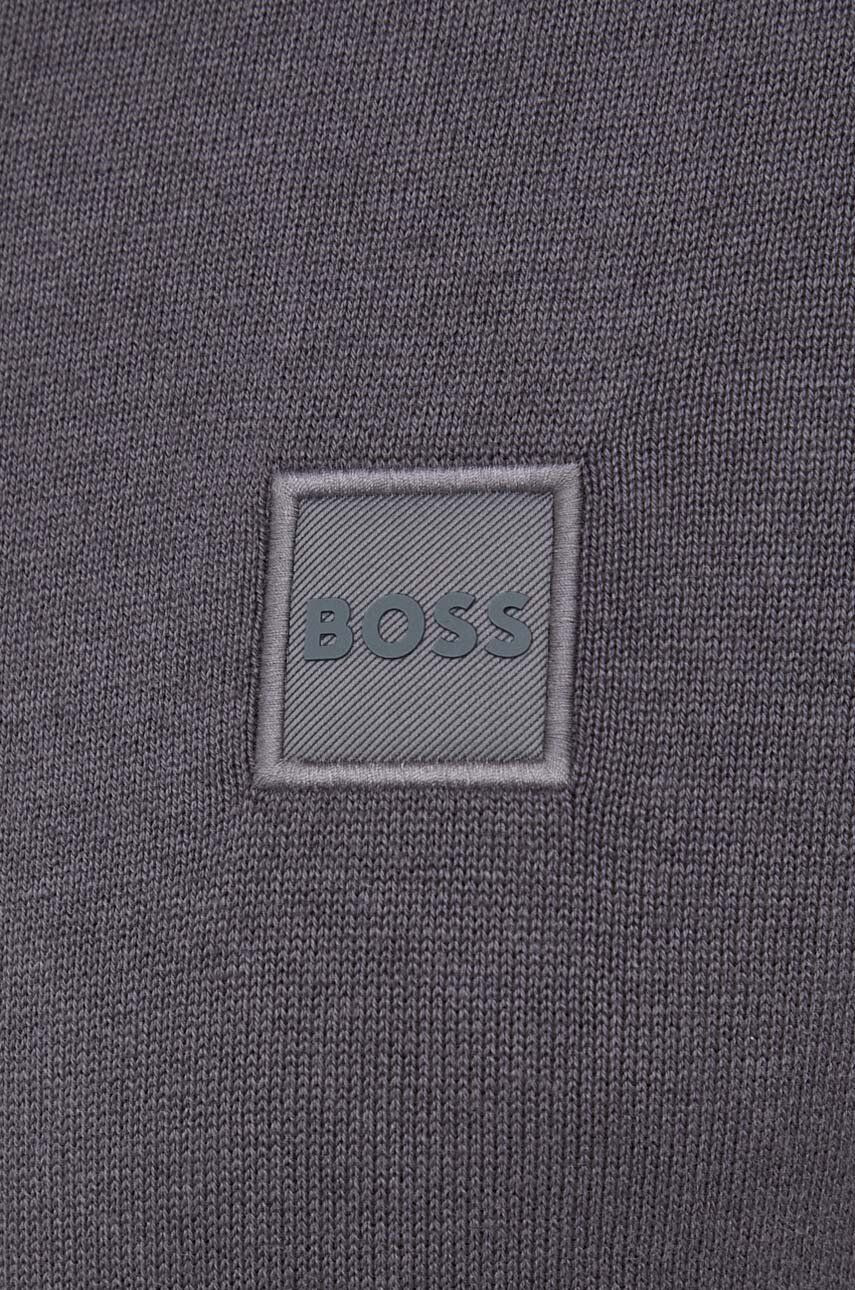 Boss Orange BOSS pulover din amestec de casmir BOSS CASUAL culoarea negru light - Pled.ro