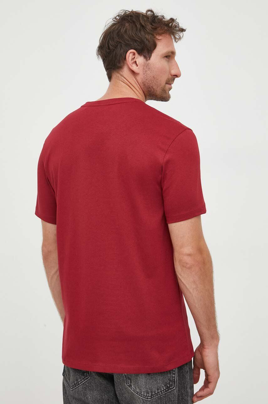 Boss Orange BOSS tricou din bumbac BOSS CASUAL culoarea bordo neted - Pled.ro