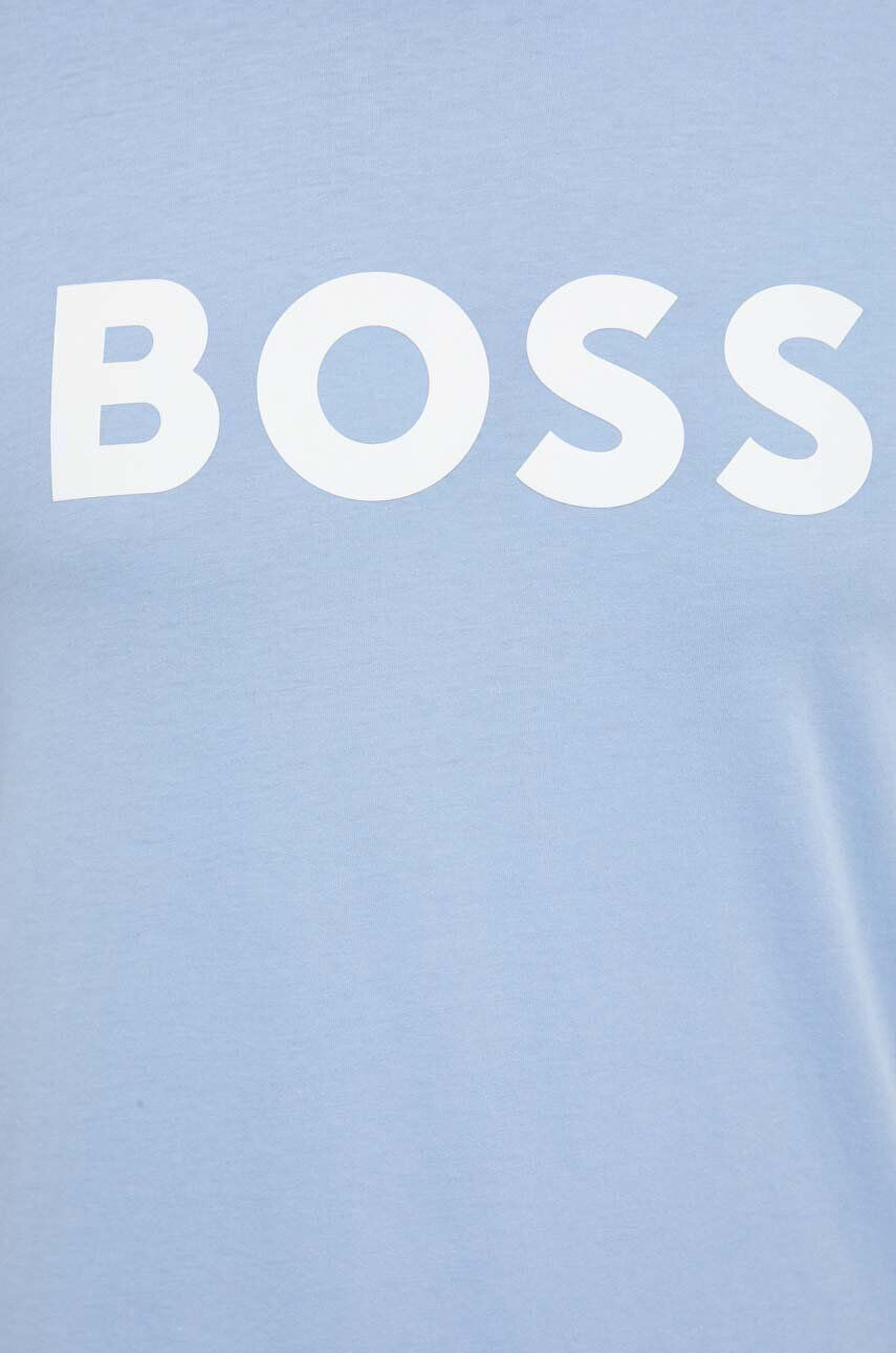 Boss Orange BOSS tricou din bumbac BOSS CASUAL culoarea verde cu imprimeu - Pled.ro