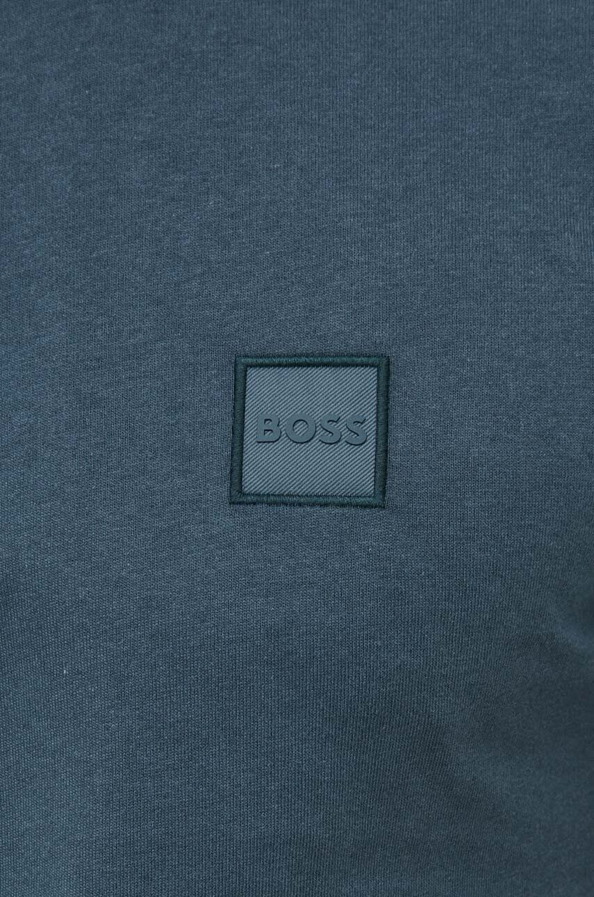 Boss Orange BOSS tricou din bumbac BOSS CASUAL culoarea verde neted - Pled.ro