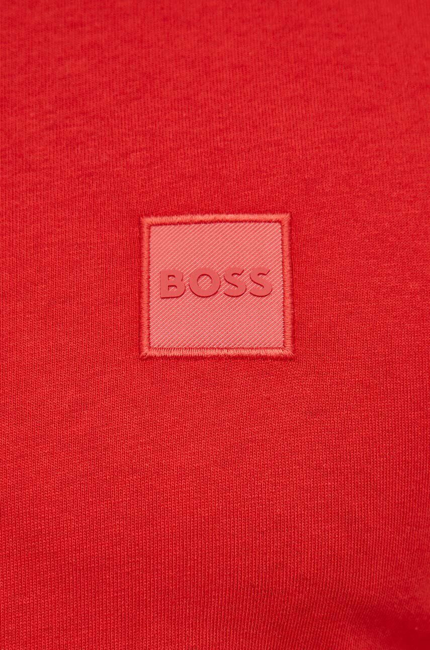 Boss Orange BOSS tricou din bumbac BOSS CASUAL culoarea verde cu imprimeu - Pled.ro