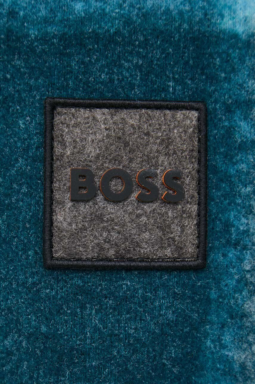 Boss Orange camasa barbati culoarea verde cu guler clasic regular - Pled.ro