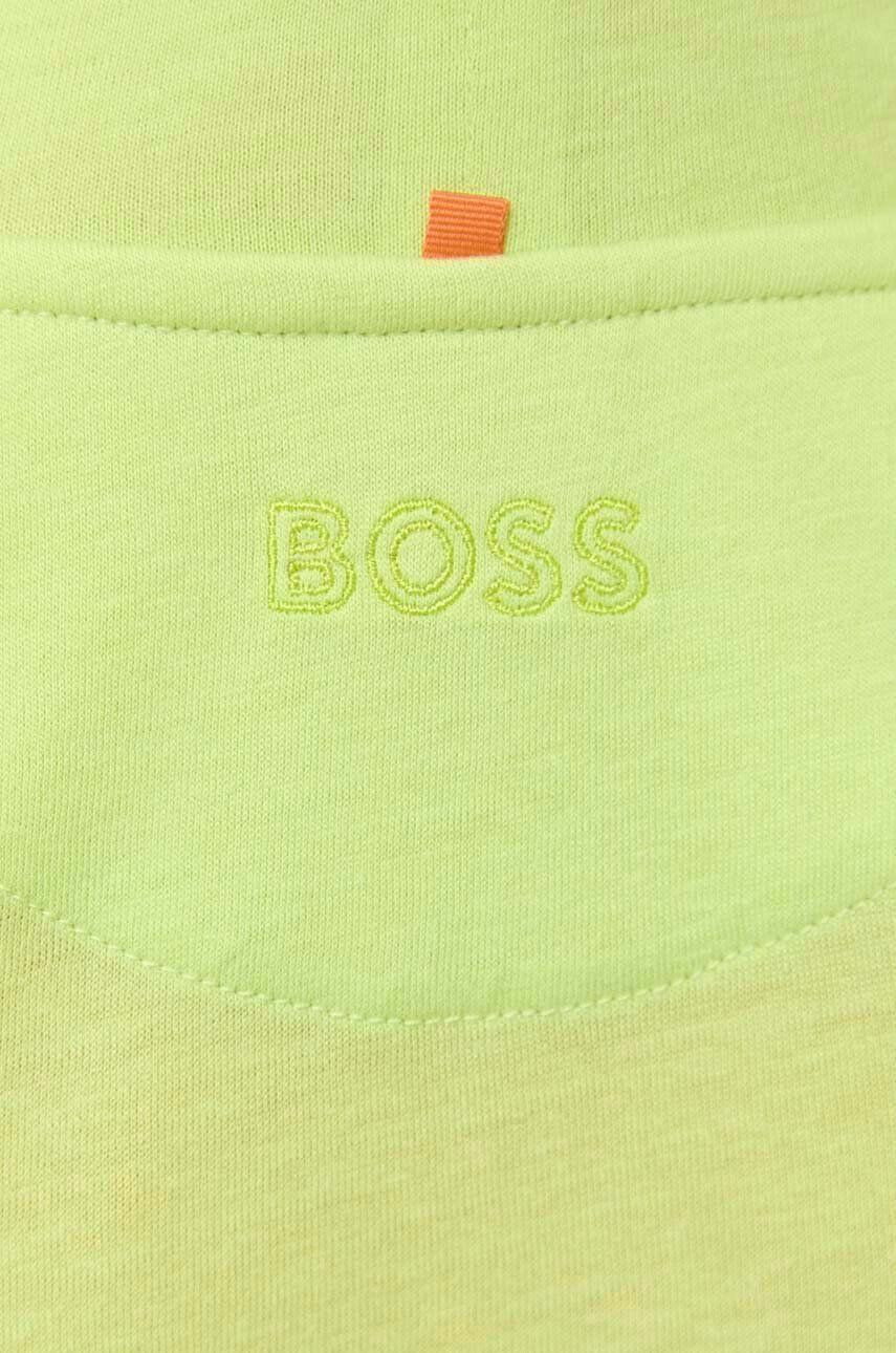 Boss Orange longsleeve femei culoarea verde cu guler - Pled.ro