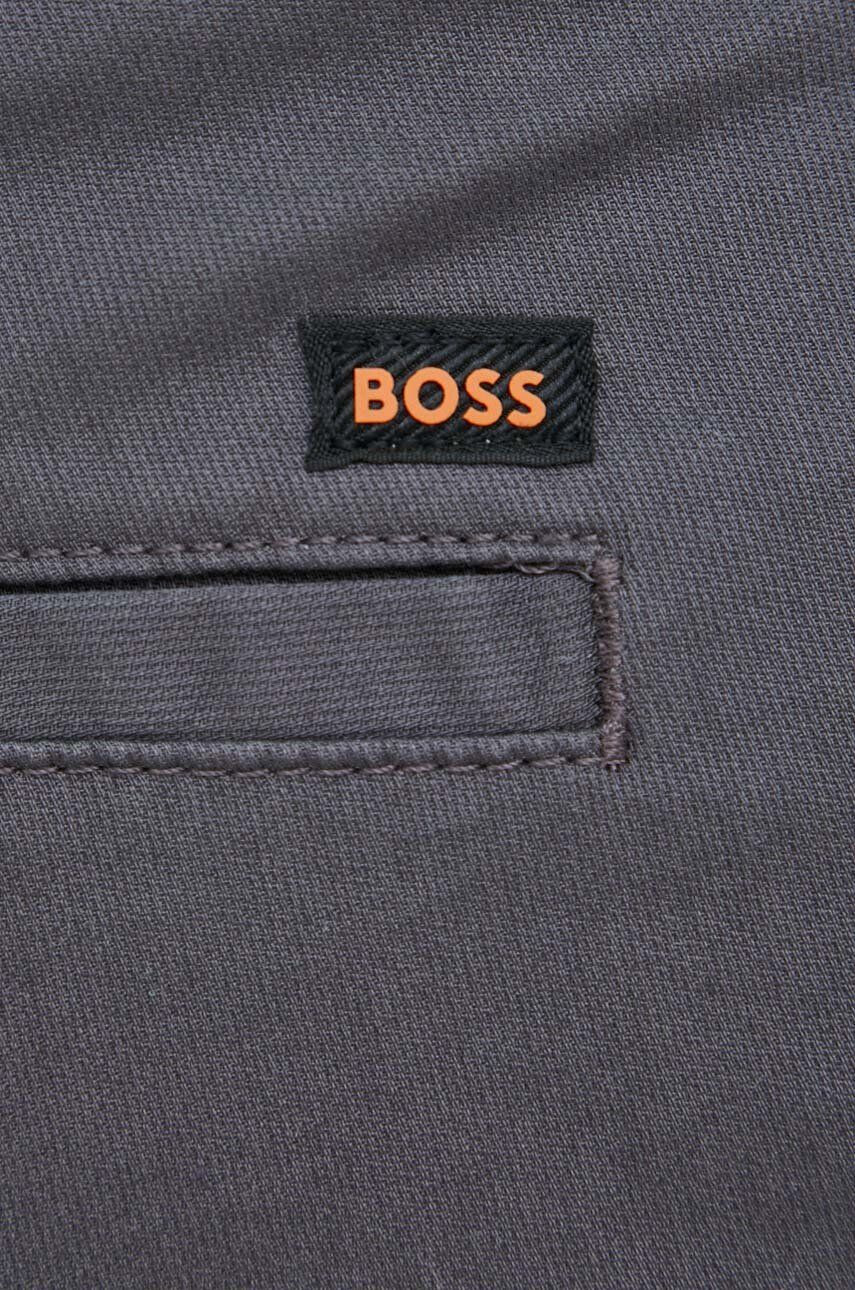 Boss Orange pantaloni barbati culoarea gri drept - Pled.ro