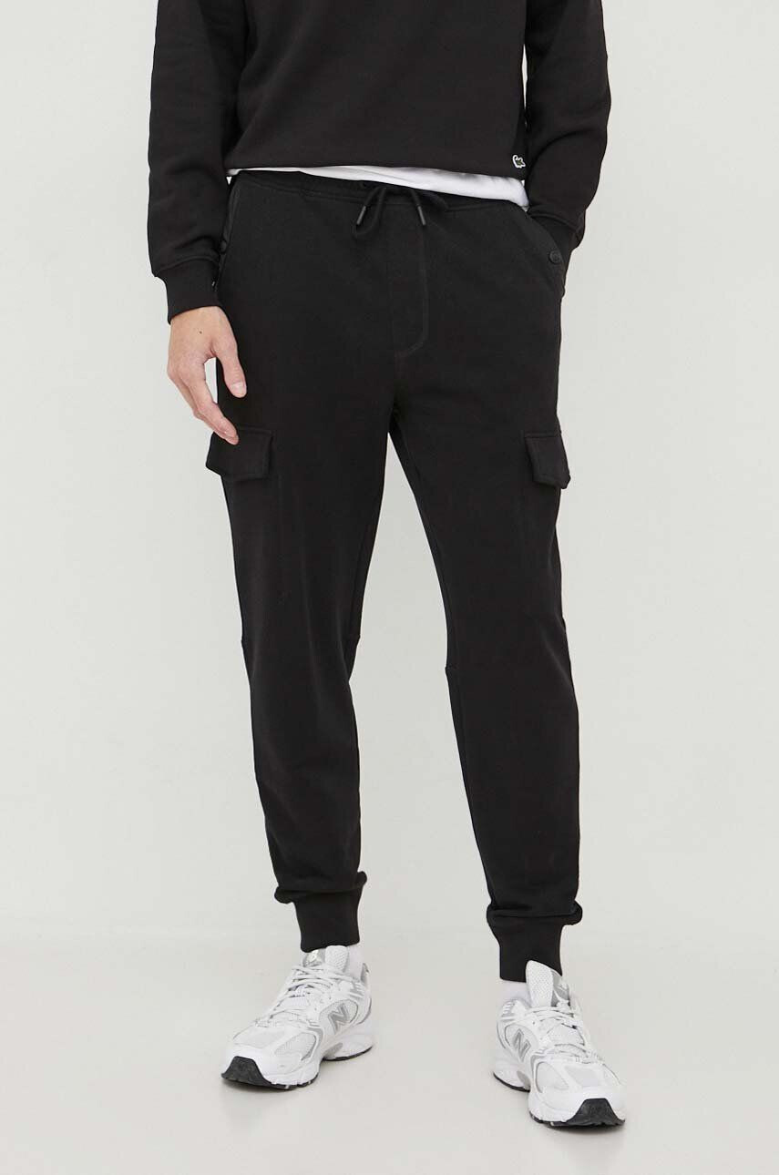 Boss Orange pantaloni de trening culoarea negru neted - Pled.ro