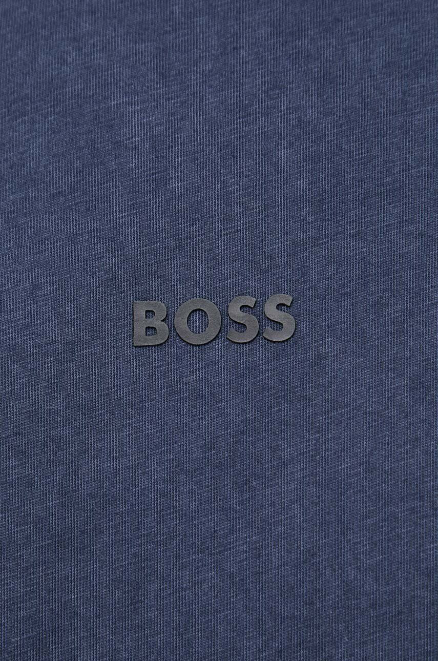 Boss Orange tricou din bumbac culoarea albastru marin neted - Pled.ro