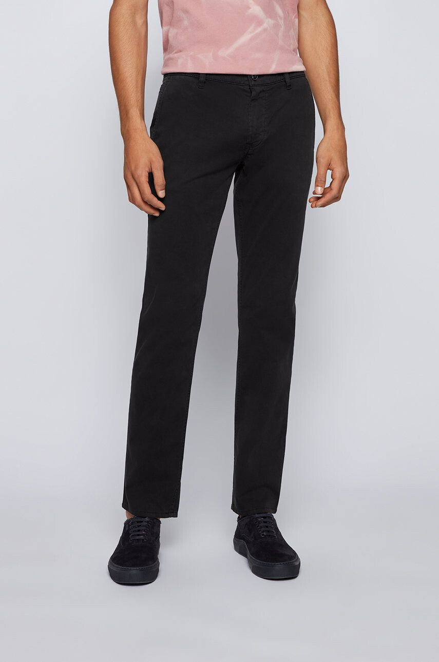 Boss Orange Boss Pantaloni bărbați culoarea negru cu fason chinos - Pled.ro