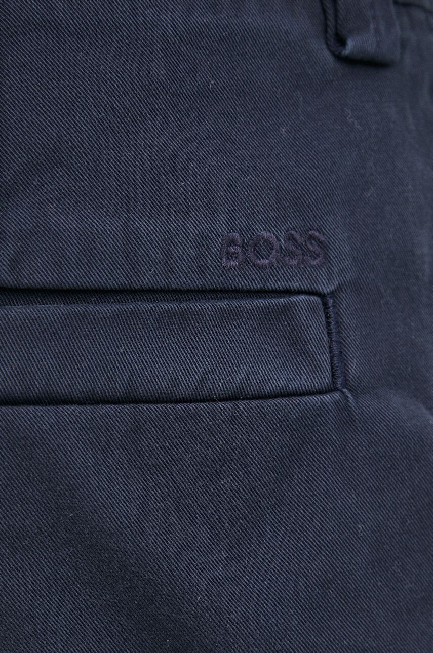 Boss pantaloni barbati culoarea albastru marin drept - Pled.ro