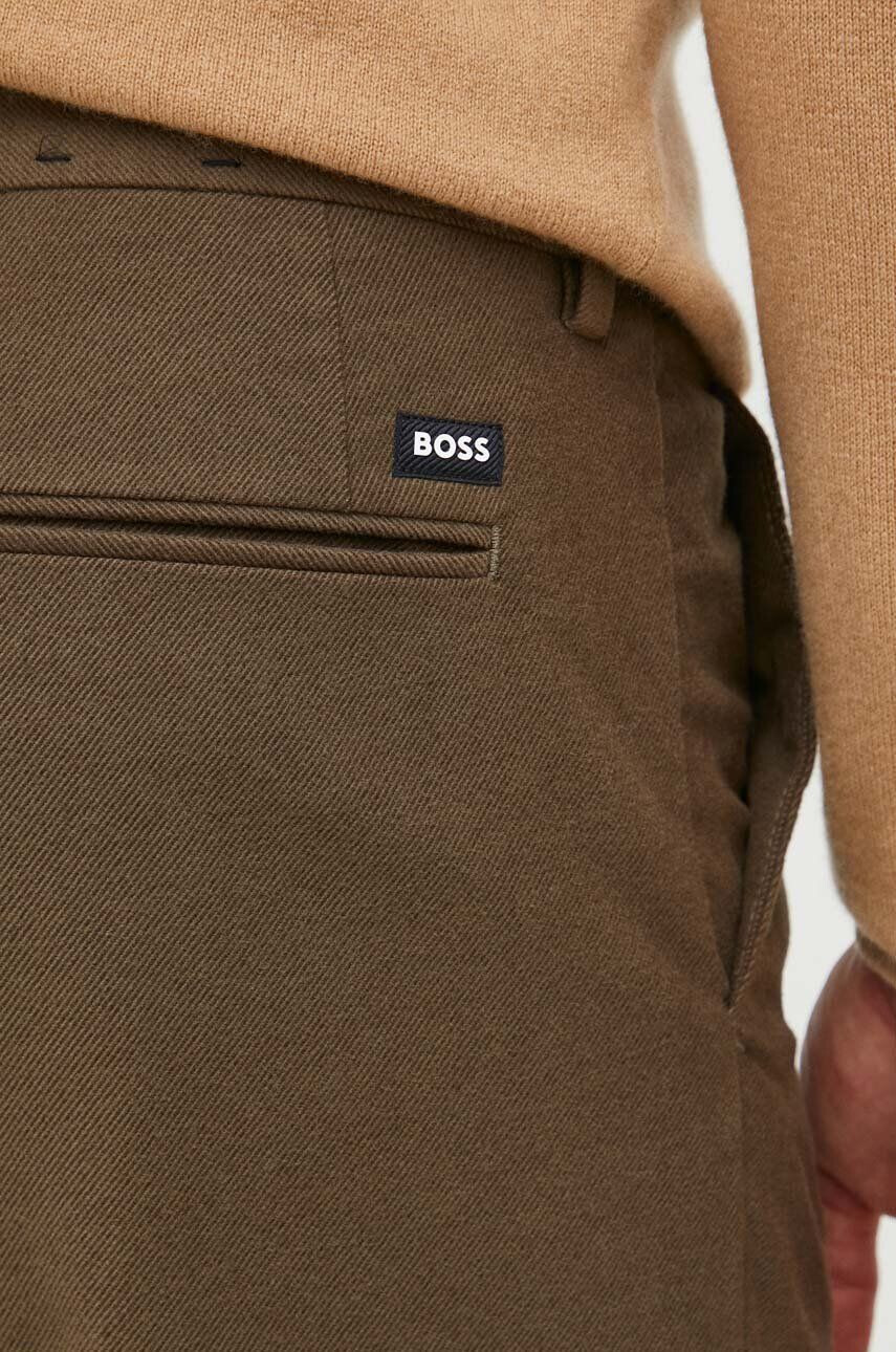 Boss pantaloni barbati culoarea verde mulata - Pled.ro